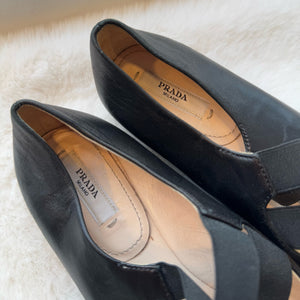 Prada Size 36.5 Black Pre-Owned Shoes- Ladies