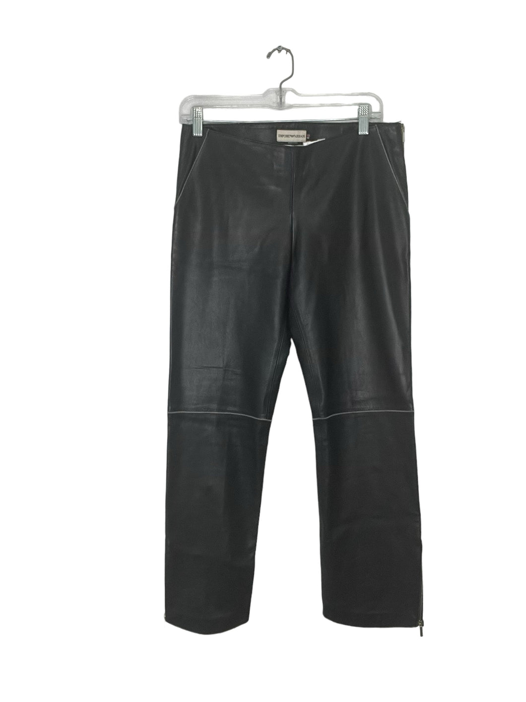 Emporio Armani Size 6 Black Pre-Owned Pants- Ladies