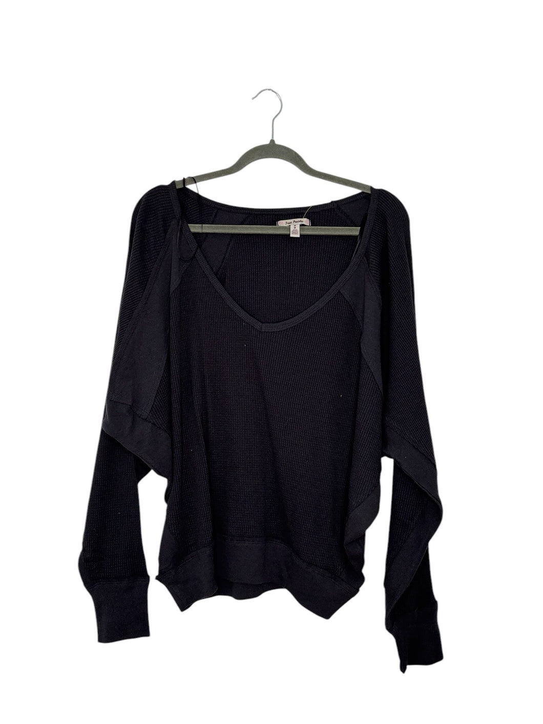 Free People Size Medium Black Pre-Owned Top- Ladies