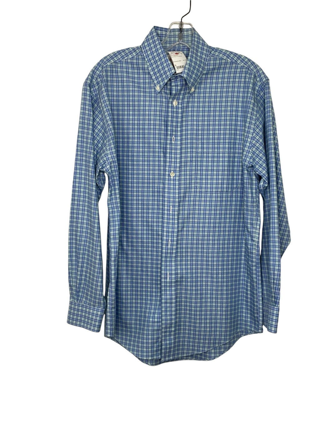 Brooks Brothers Size S Blue Plaid Pre-Owned Shirt- Mens