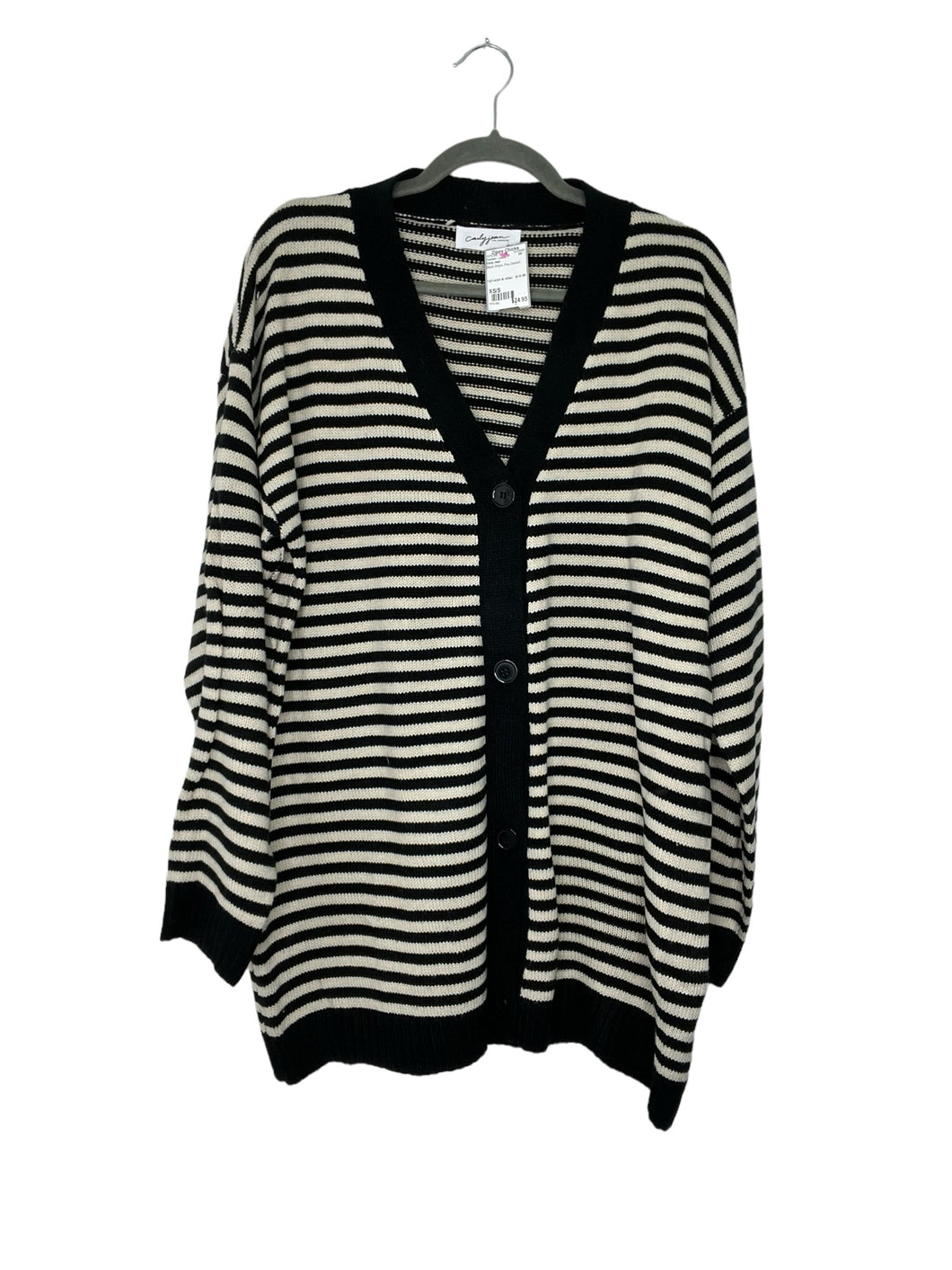 Carly Jean Size XS/S Black Stripe Sweater- Ladies