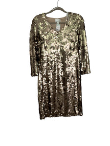 Donna Morgan Size 10 Gold Pre-Owned Dress- Ladies