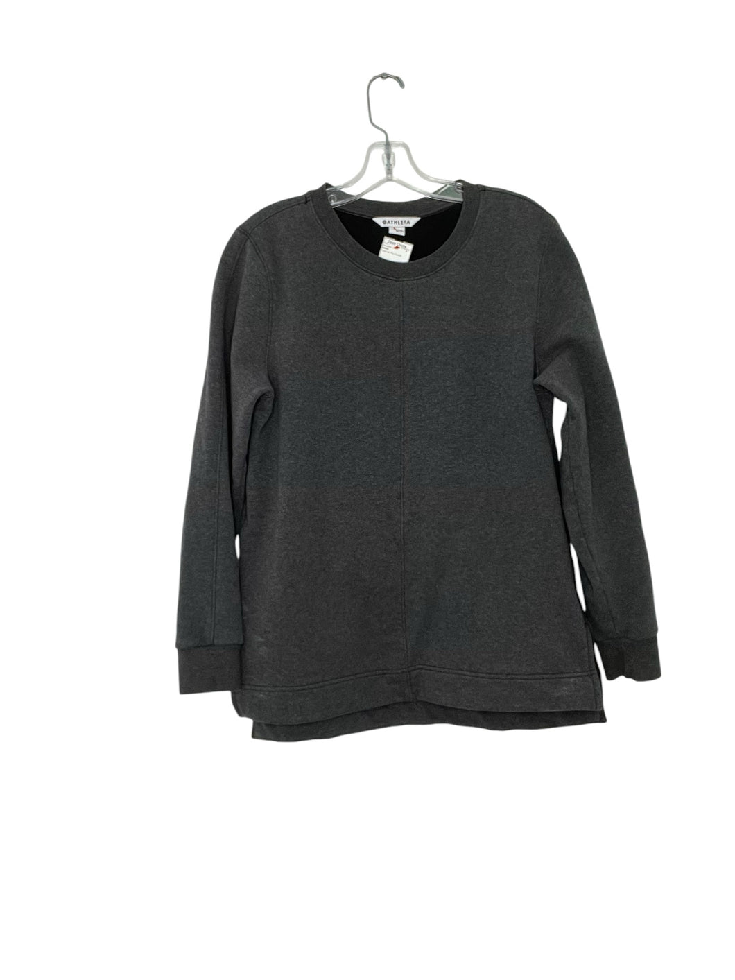 Athleta Size Medium Charcoal Pre-Owned Sweatshirt- Ladies