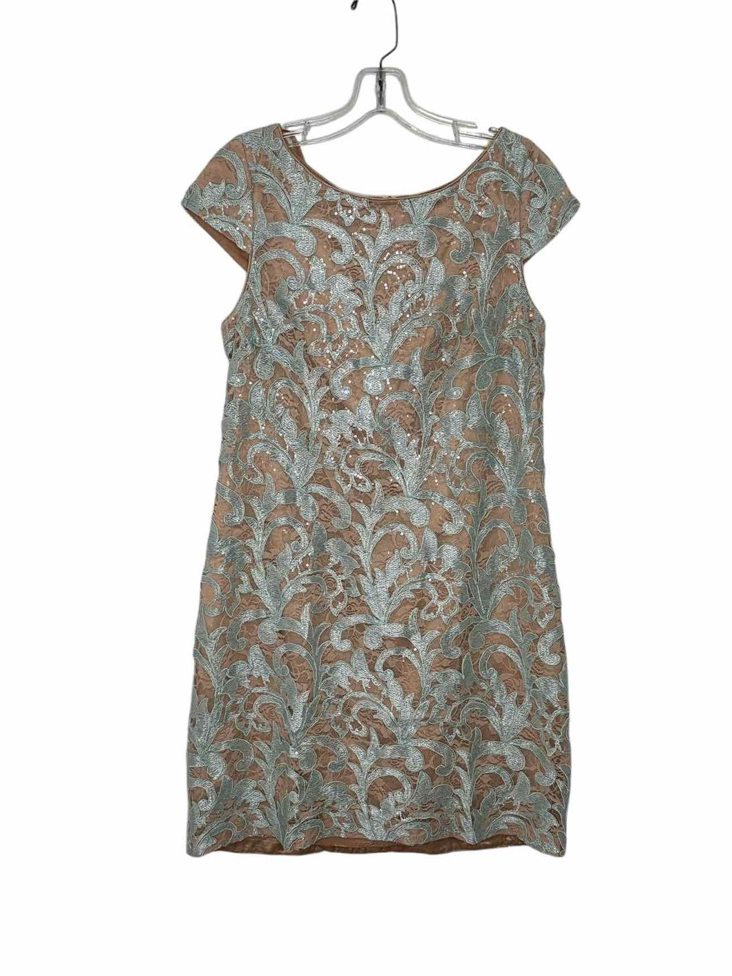 Eliza J Size 12 Blue Print Pre-Owned Dress- Ladies