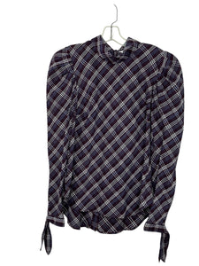 Veronica Beard Size 6 Red Plaid Pre-Owned Top- Ladies