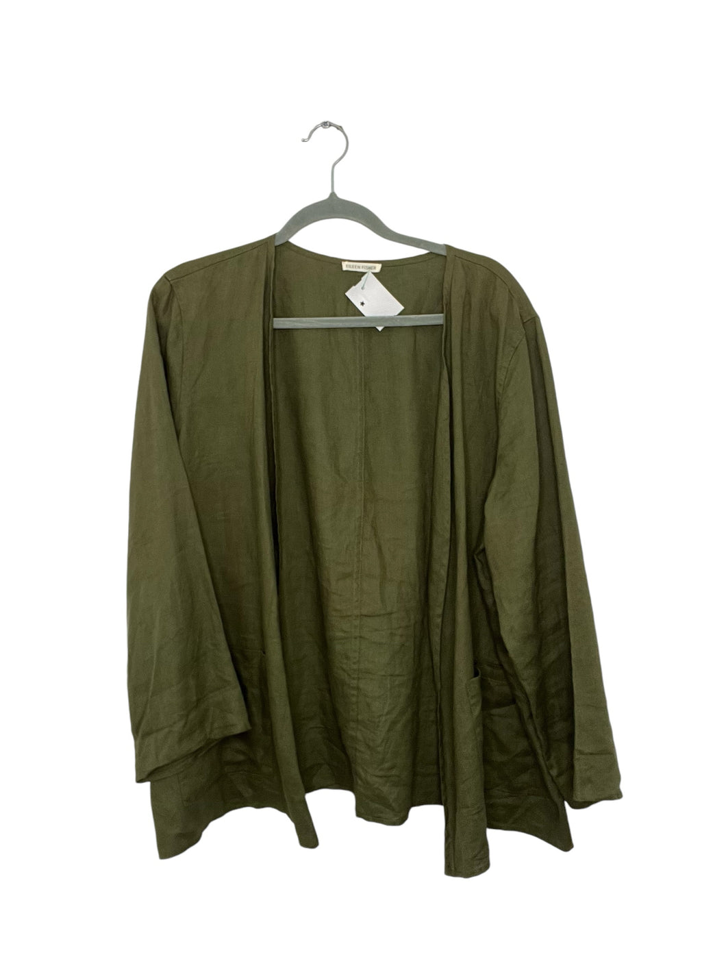 Eileen Fisher Size Large Army Green Pre-Owned Blazer/Indoor Jacket- Ladies