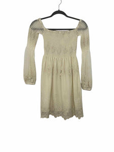 Chaser Size Small Cream Pre-Owned Dress- Ladies