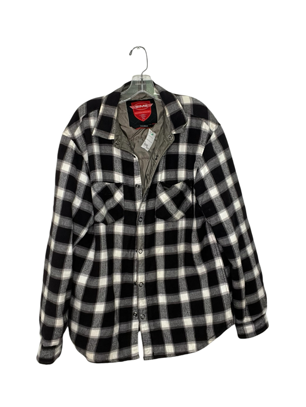 Sims Size XL Black Plaid Pre-Owned Jacket- Mens