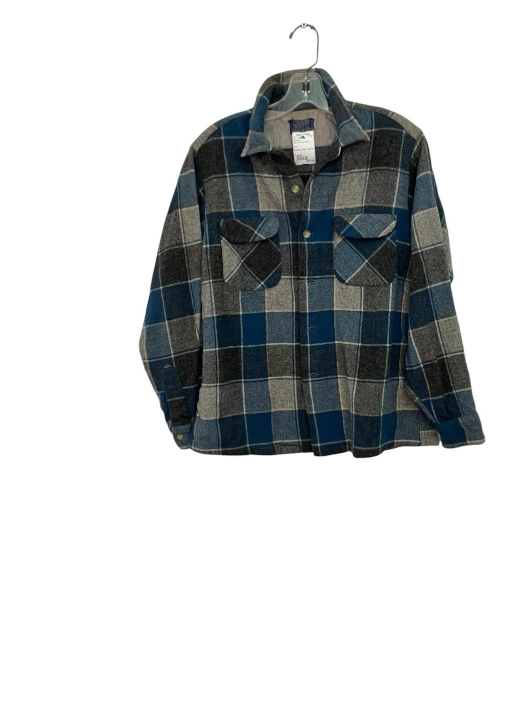 Pendleton Size Large Blue Plaid Pre-Owned Shirt- Ladies