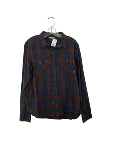 Stio Size M Brown Plaid Pre-Owned Shirt- Mens