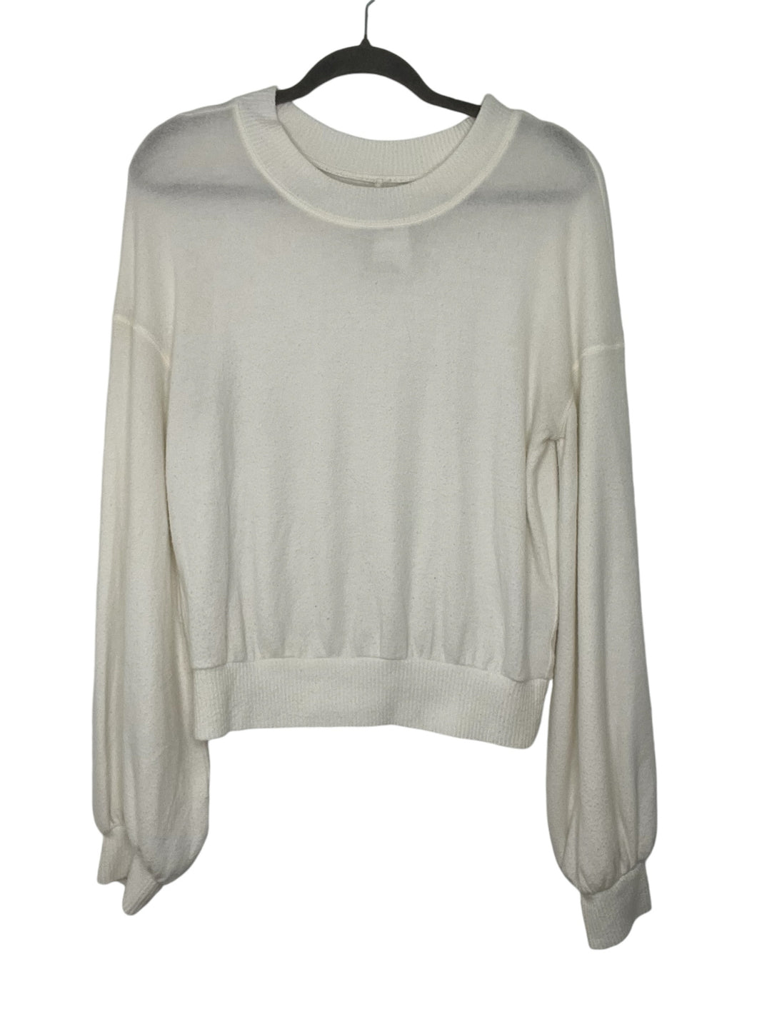 Free People Size X- Small White Pre-Owned Sweater- Ladies