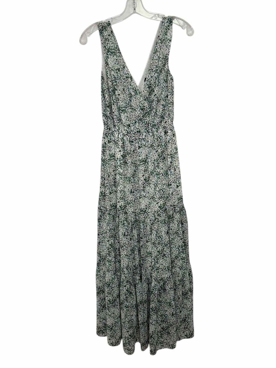 Banana Republic Size X- Small Green Print Pre-Owned Dress- Ladies