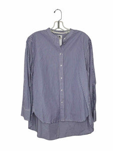 J Crew Size 10 Blue Stripe Pre-Owned Shirt- Ladies