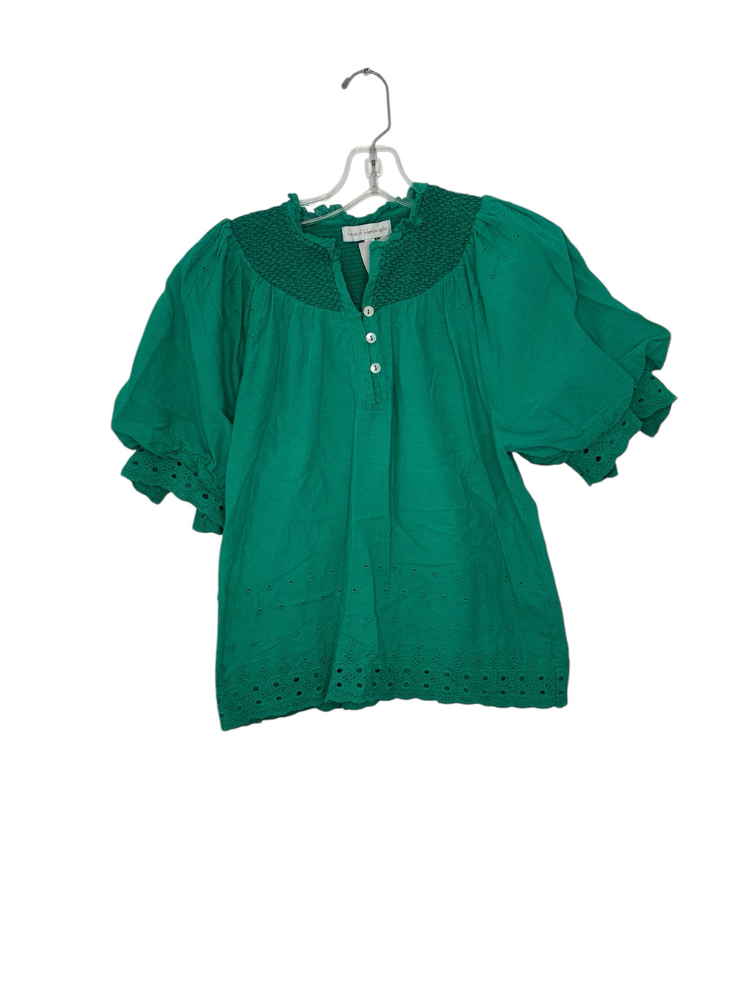 House of Harlow Size Small Green Pre-Owned Top- Ladies