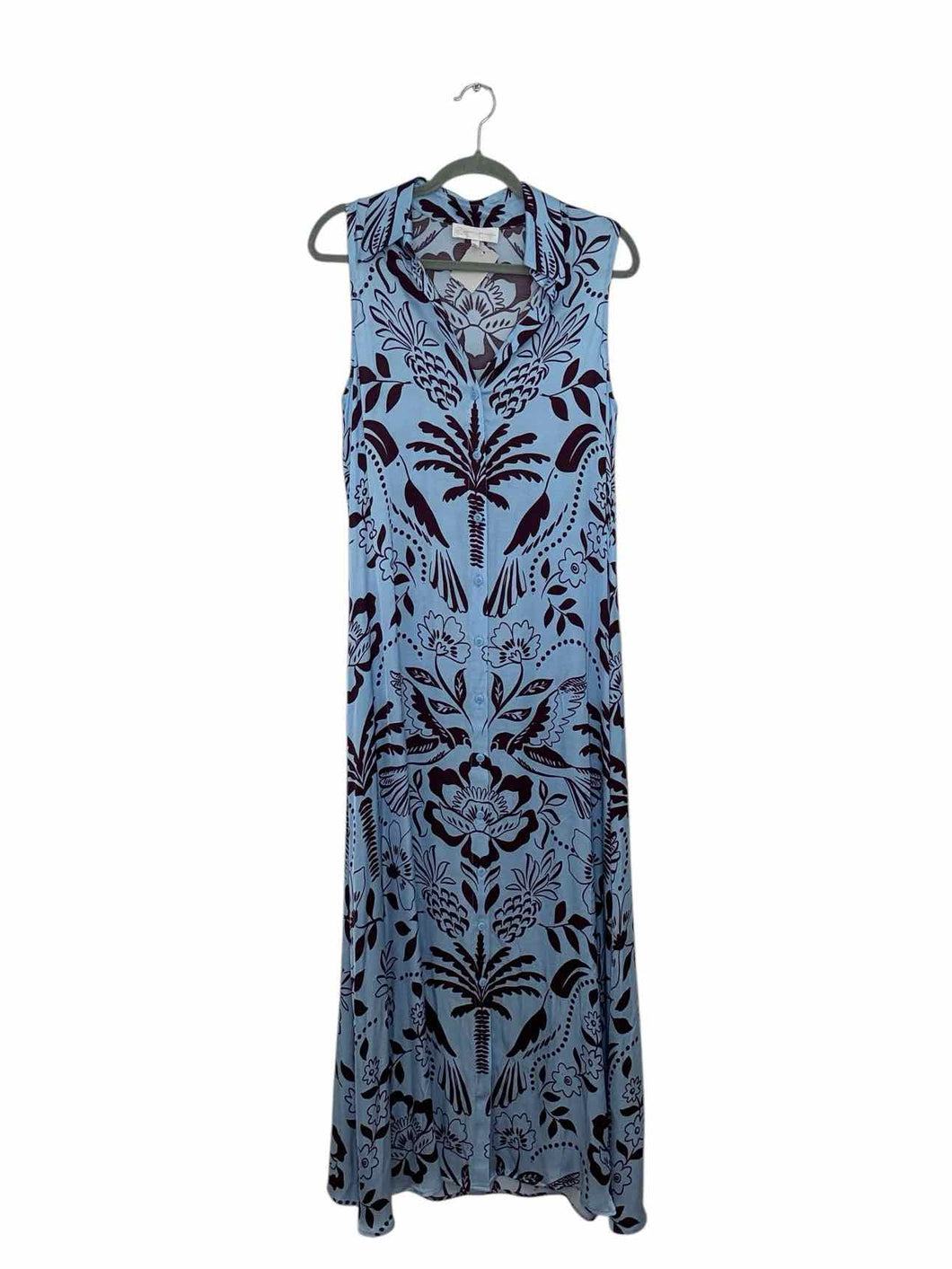 Corey Lynn Calter Size Small Blue Floral Pre-Owned Dress- Ladies