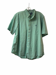 Ralph Lauren Size XL Green Print Pre-Owned Shirt- Mens