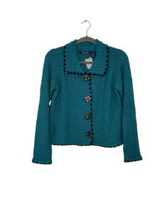 Wind River Size Small Turquoise Pre-Owned Sweater- Ladies