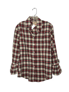 Size Small Cream Plaid Pre-Owned Shirt- Ladies