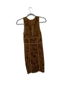 Free People Size X- Small Tan Pre-Owned Dress- Ladies