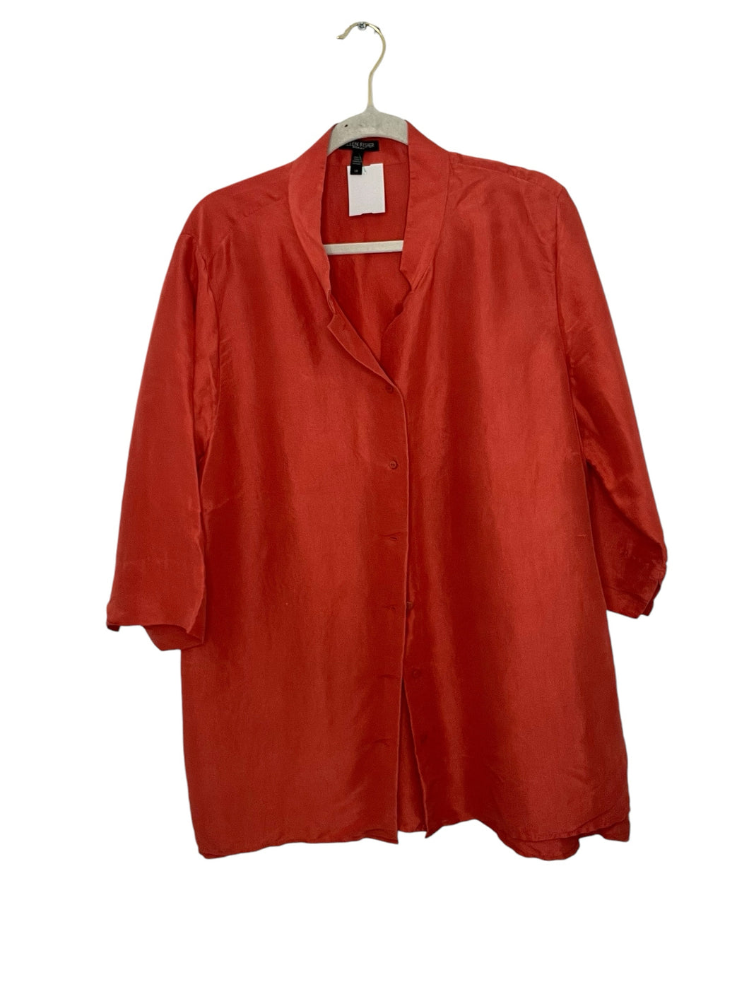 Eileen Fisher Size 1X Coral Pre-Owned Blazer/Indoor Jacket- Ladies