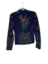 Load image into Gallery viewer, IVKO Size 8 Navy Floral Pre-Owned Sweater- Ladies
