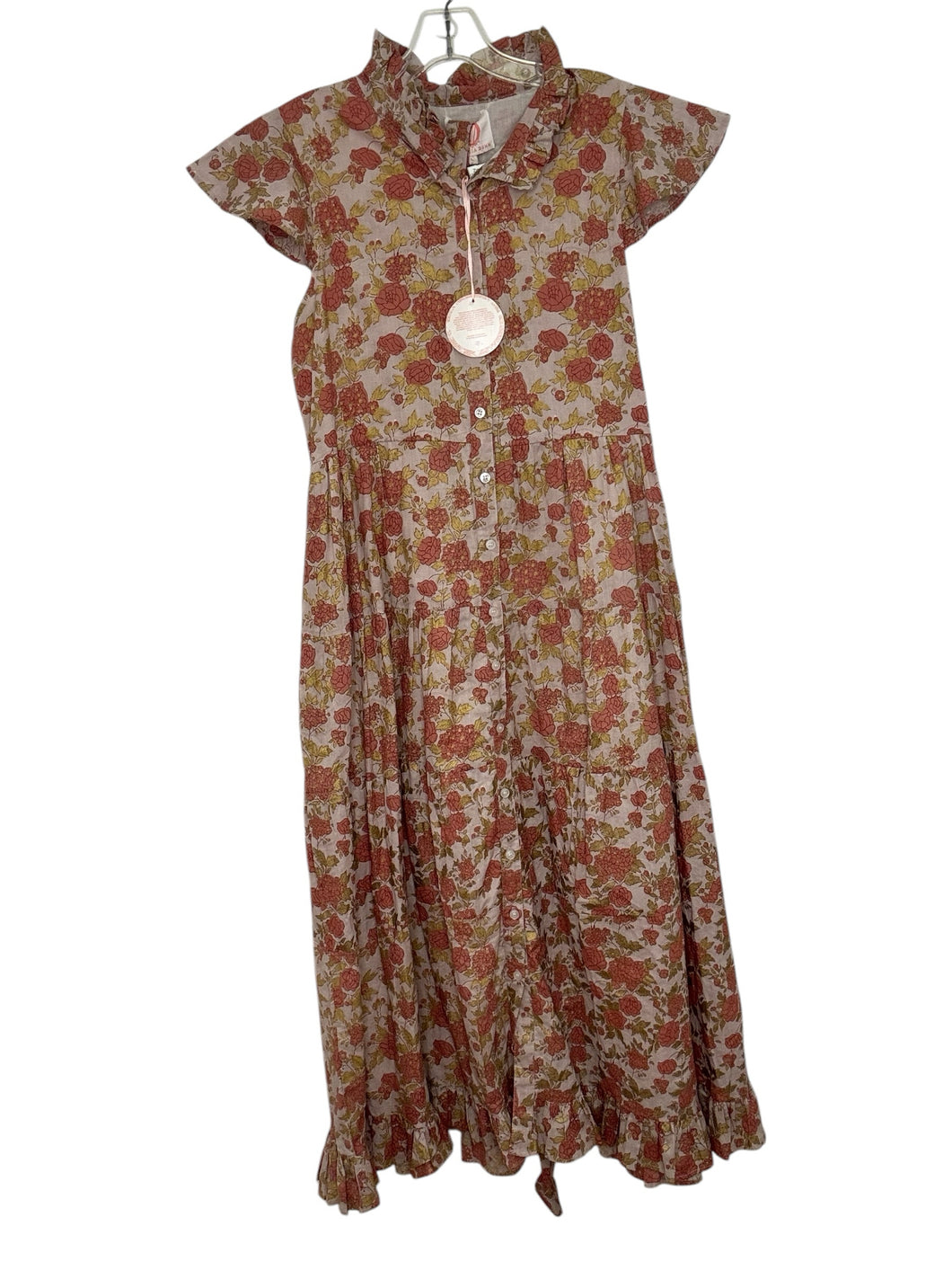 Size Large Beige Print Pre-Owned Dress- Ladies