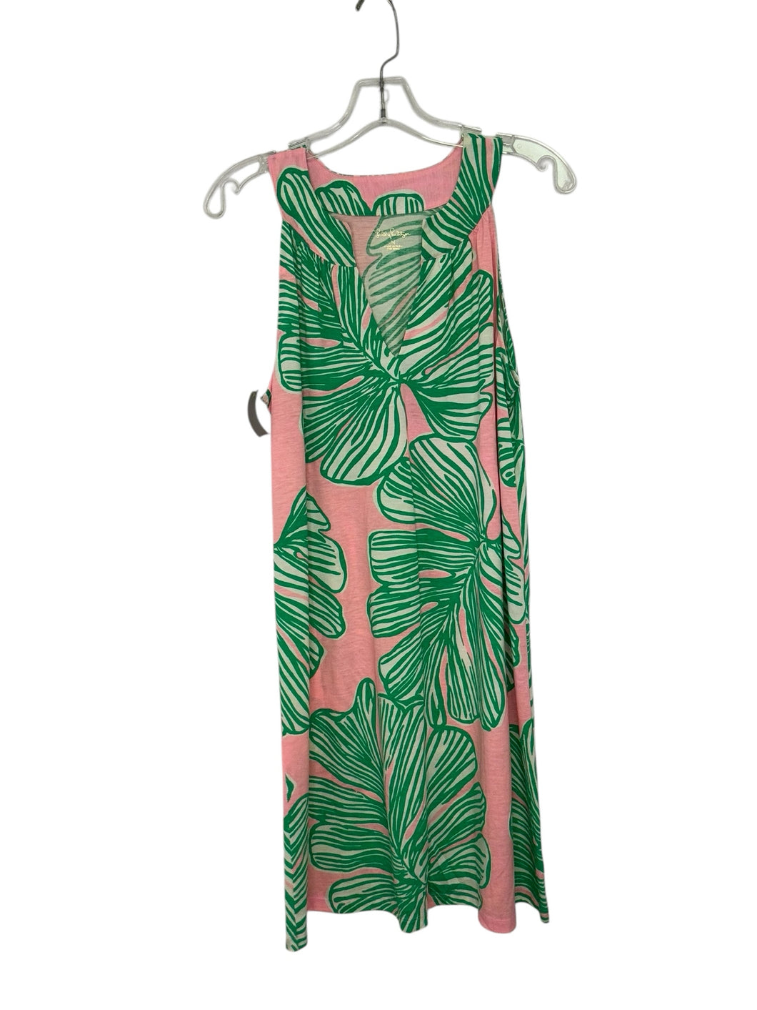 Lilly Pulitzer Size Medium Green Print Pre-Owned Dress- Ladies