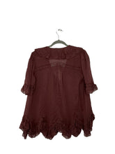 Load image into Gallery viewer, Free People Size X- Small Burgundy Top- Ladies
